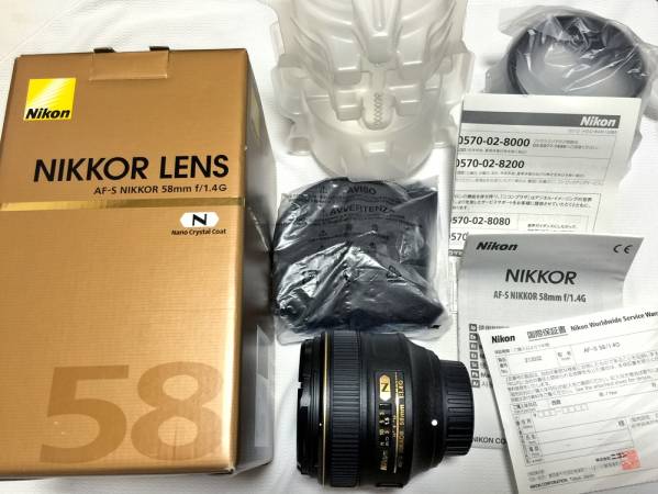 ニコン Nikon AF-S NIKKOR 58mm F1.4G 新同品 保証2015年8月迄_3