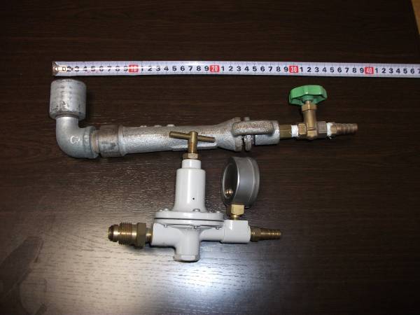 ガス窯用バーナー、調圧器のセット_2