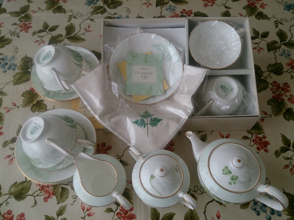 廃版 ノリタケ グランヴェール 萌黄野 afternoon tea セット (ノリタケ