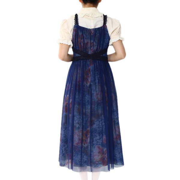 Moi-meme-Moitie モワメームモワティエ ローズプリント(ワンピース  