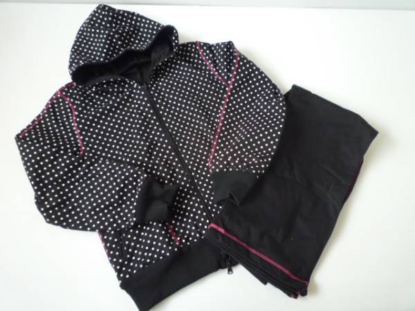 ★&&4322■送料激安訳有■リバーシブルサウナスーツ6L/黒Xドット