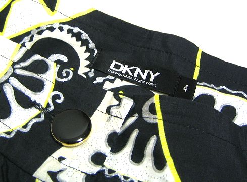 ★DKNY★ダナキャラン★華やかな総柄デザインのフレアスカート★