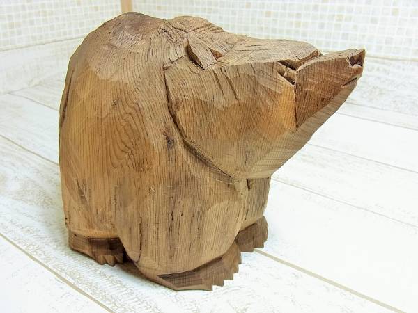 木彫り熊 北海道 八雲 木歩 引間二郎 木彫りの熊(木工、竹工芸)｜売買