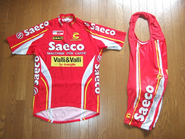サイクルジャージ4点+1セット Saeco Cannondale など ブランドサイト通販 キャノンデールサイクルジャージ 上下セット