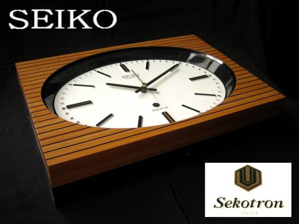 希少 70s SEIKO 掛け時計 Sekotron セイコー USED レトロ 昭和