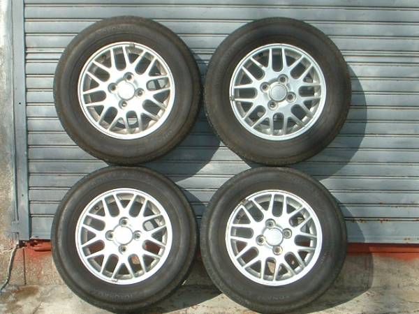 S220G アトレーワゴン】純正アルミホイール+165/70R13付き