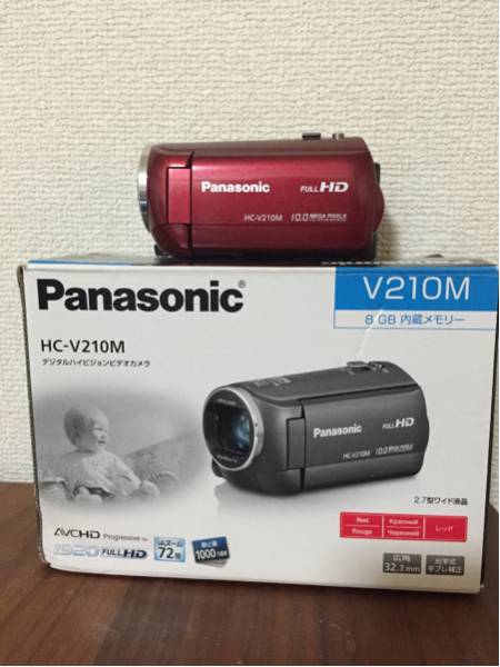 panasonicデジタルハイビジョンカメラHC-V210M 8GB レッド新品