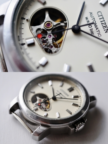 シチズンCITIZEN◇自動巻き 両面スケルトン ジャンク8228-S82728