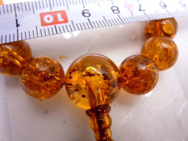 ★最高級 京念珠 本琥珀 アンバー製 正絹房付 念珠 未使用品1