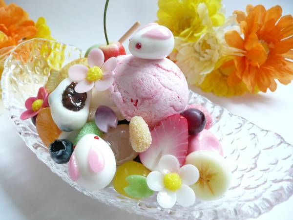 My Color スイーツデコ 和菓子盛りっ あんみつ ガラスの器 完成品 売買されたオークション情報 Yahooの商品情報をアーカイブ公開 オークファン Aucfan Com