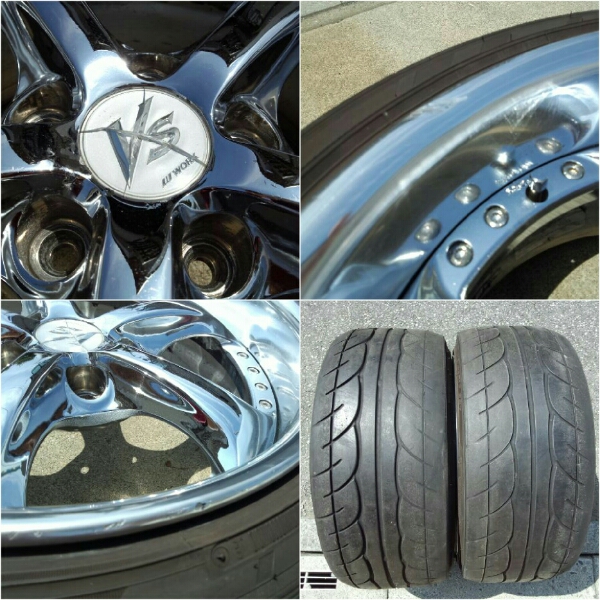 希少廃盤！WORKワークVS-KF 17インチ9J+22深リム☆GT-Rサイズ2本
