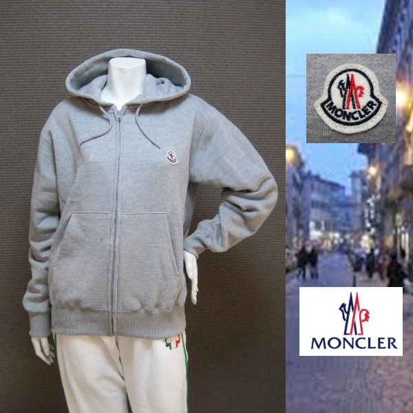 ☆MONCLER☆ クラシックジップパーカー Hグレー XXL