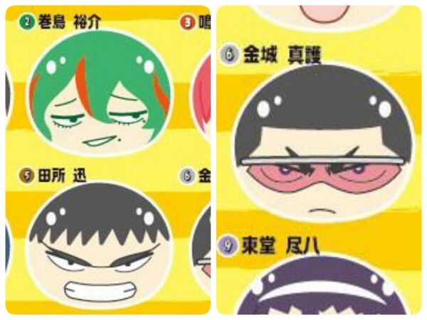 弱虫ペダル にぎにぎ マスコット 巻島 田所 金城 総北 三年_1