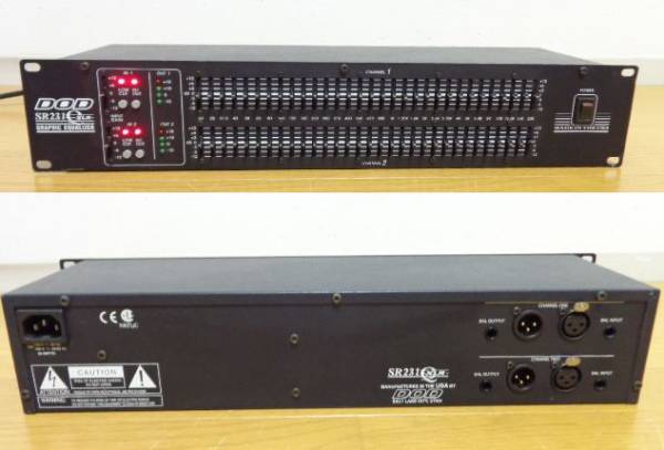 ☆DOD SR231Q XLR イコライザー デュアル31バンド動作品