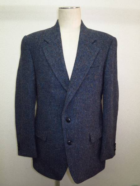 オールド　ハリスツイード　テーラードジャケット・Harris
