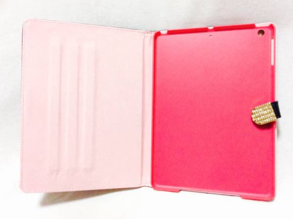 【最新】シャネル風ストーン付き★黒★iPad2/3/4カバーケース_3