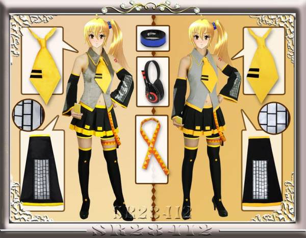 コスプレ衣装＋ウィッグ VOCALOID 亜北ネル 豪華セット完全版