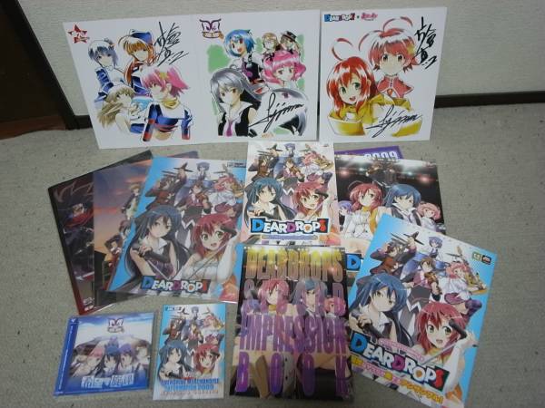 キラ☆キラ DEARDROPS 色紙3枚+Cファイル3枚 他 OVERDRIVE コミック