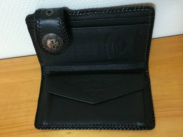 ハーレー乗り御用達 本革ハーレーダビッドソン長財布日本円対応(財布
