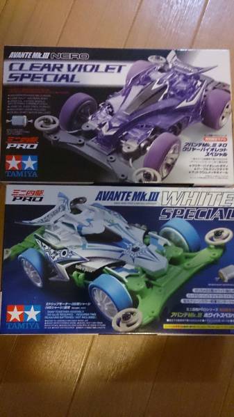 ミニ四駆アバンテMK-Ⅲネロ　クリヤーバイオレット他2個難有り