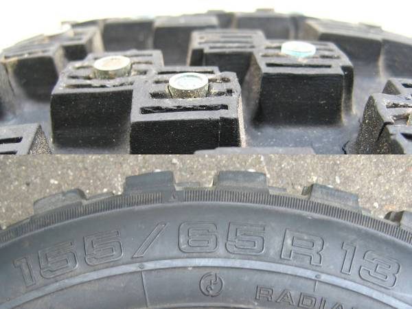 ADVAN MT-14 155/65R13 フルピン スパイクタイヤ 4本セット(競技用 