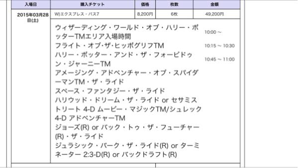 3/28USJエクスプレスパス７！ハリーポッター入場10:00～ペア③
