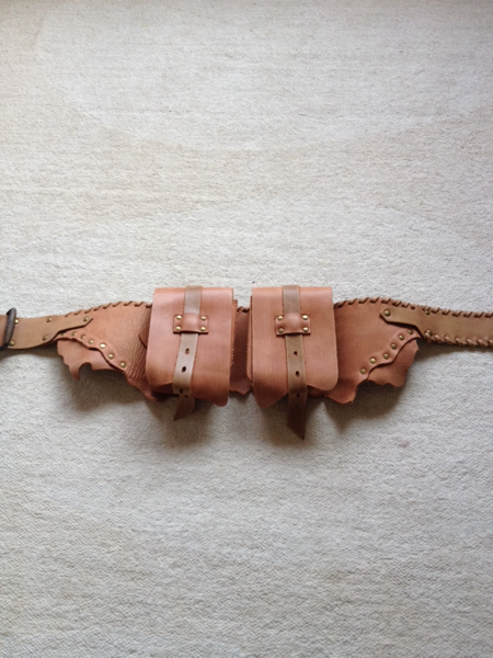 イタリア製 革 ウエストバッグ