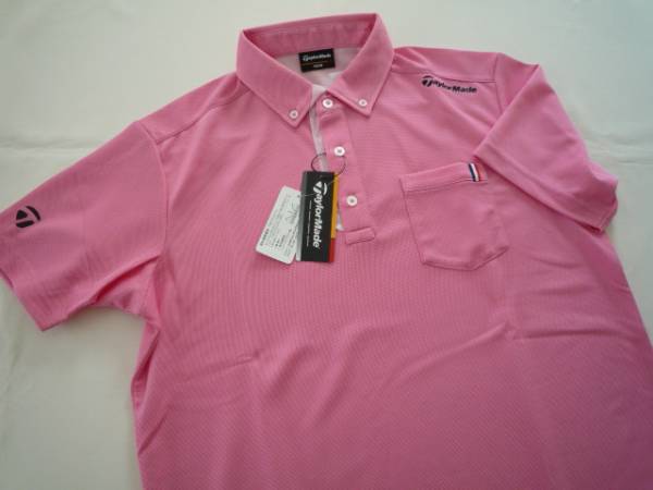 特価《2015春夏》テーラーメイドメランジ半袖ポロCBZ04ピンク(L)