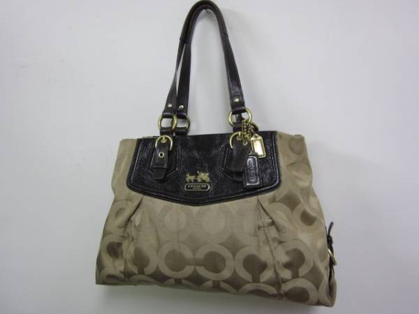 1円 ★ コーチ マディソン オプアート サテン バッグ 14578