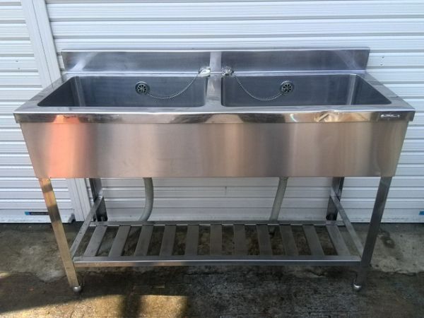 タカラスタンダード 高級ステンレス製2槽シンク W1200×D450mm(流し台 