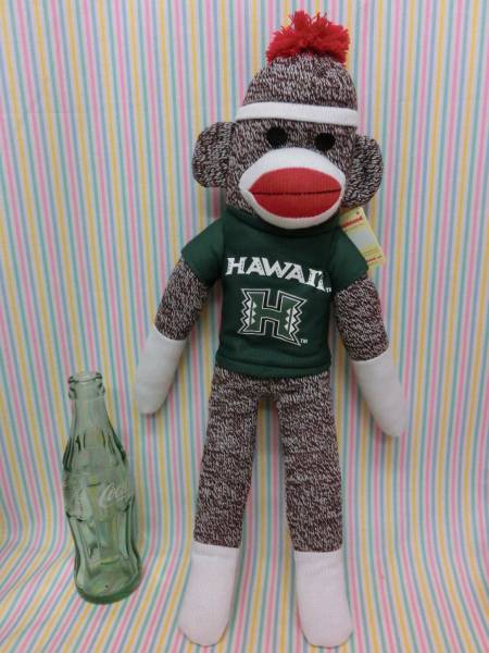ソックモンキー◇ハワイ大学 UH ぬいぐるみ人形 ハワイ 正規品