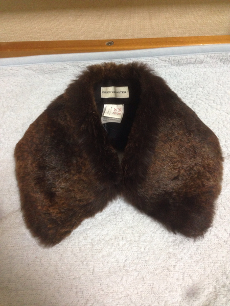 11AW Dries Van Noten ラビットファー ティペット マフラー(ドリス 