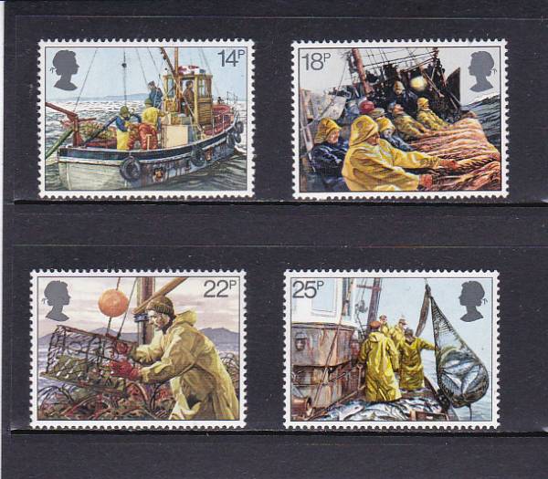 ★イギリスの切手★　SC#956～959　漁業切手　4種_1