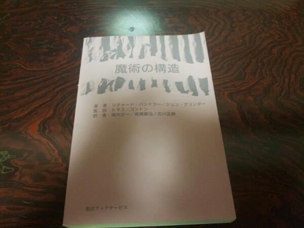 魔術の構造 リチャードバンドラー ジョングリンダー 人生論 メンタルヘルス 売買されたオークション情報 Yahooの商品情報をアーカイブ公開 オークファン Aucfan Com
