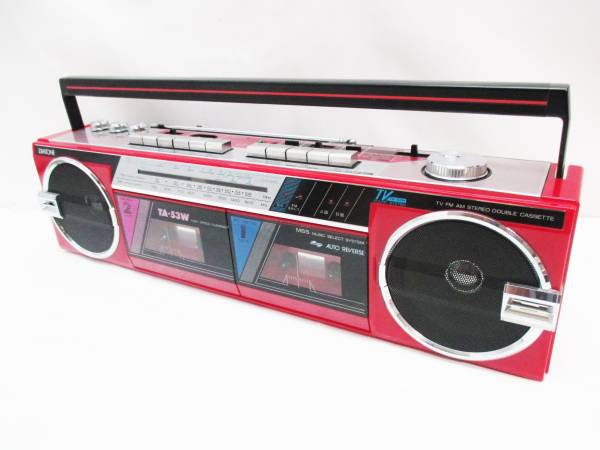 三菱電機 DIATONE TA-53W アンティーク ダブルラジカセ 赤 北G