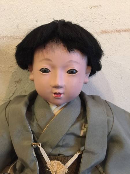 市松人形 永徳斎 三つ折れ 42cm 歯があります (市松人形)｜売買