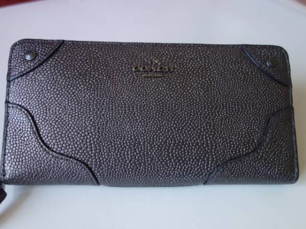 コーチ F52667 ミッキー レザー アコーディオンジップ長財布新品