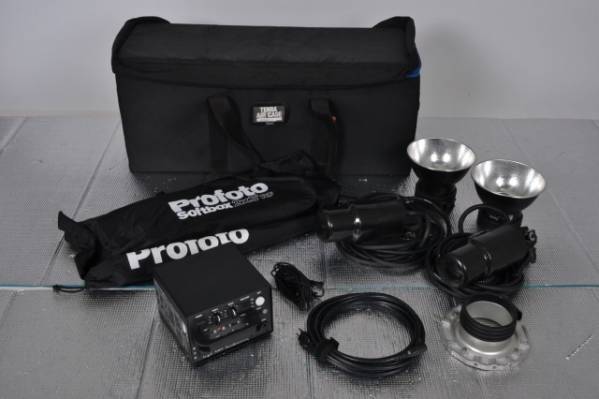 S-AA086 Profoto Acute2 1200 電源部 ヘッド 2灯 ソフトBOX 他