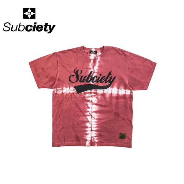 ★SALE【Subciety】“TIE DYE TEE-GLORIOUS-”BURGUNDY M★