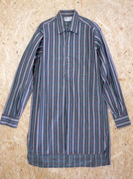 フランスヴィンテージワークシャツ工房50s60sモスグリーンごま塩