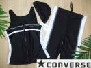 送料無料●13Lコンバース フィットネス水着キャップ 女性 黒1042
