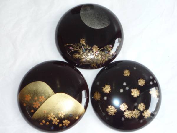 茶道具 雪月花金輪寺茶器 鈴木松栄 漆芸 茶器 共箱 新作登場，限定セール】