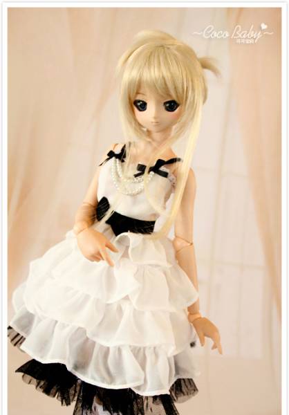BJD人形服1/3SDドールフリルワンピース
