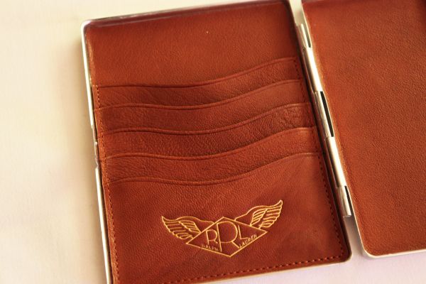 RRL パスポートケース アルミ レザー / ラルフローレン