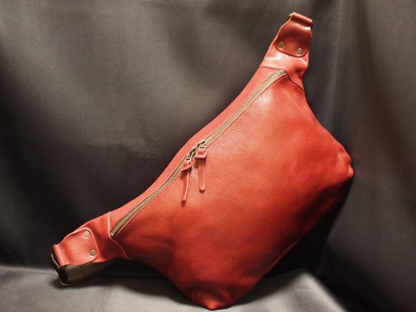 caldoaハンドメイド国産旅行用鞄★Cレザーボディバッグ特大RD981