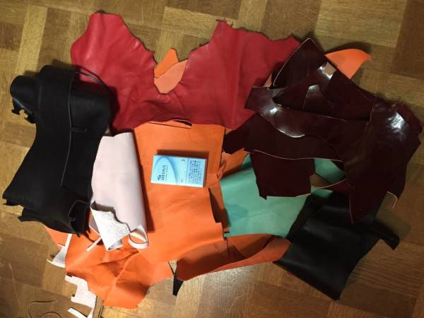 本牛革 ハギレ ダンボール一箱分_1