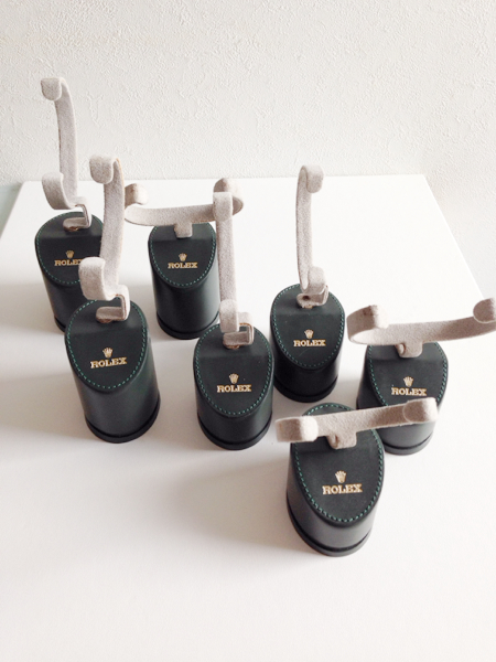 ROLEX★ロレックス ウォッチスタンド★中古品 革張り 7個セット