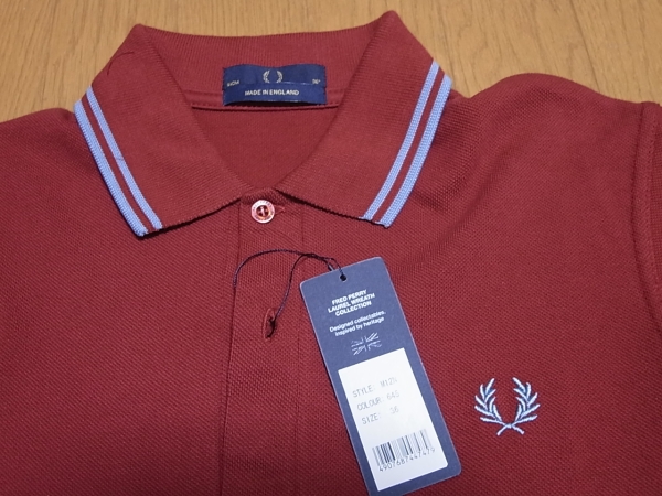 未使用 フレッドペリー 半袖ポロシャツ Cherry UK36