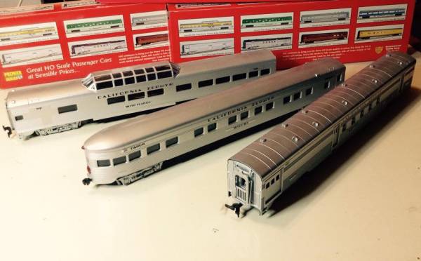 ★HO　カリフォルニアゼファー風　客車　3両★
