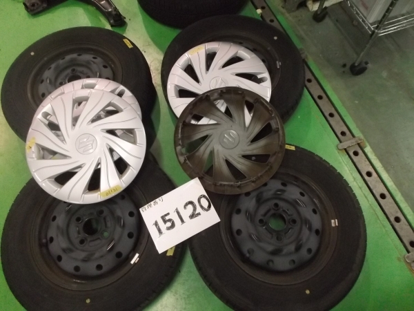 15120 スズキ HA35S アルト 純正スチール4本セット 中古品